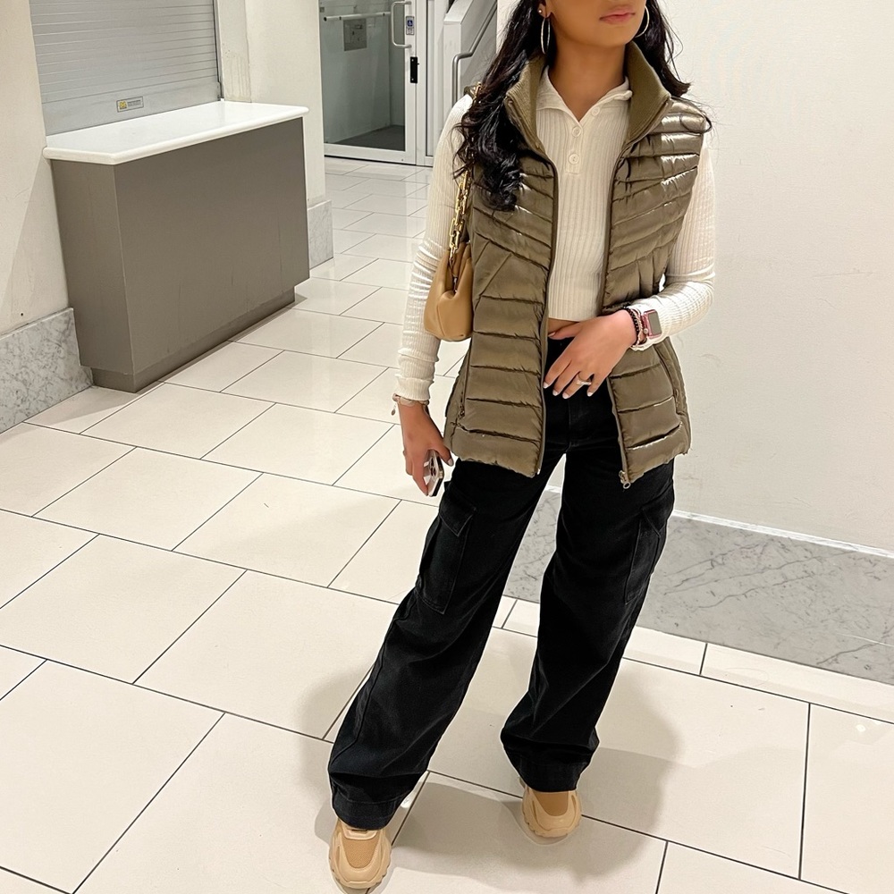 Olive green vest